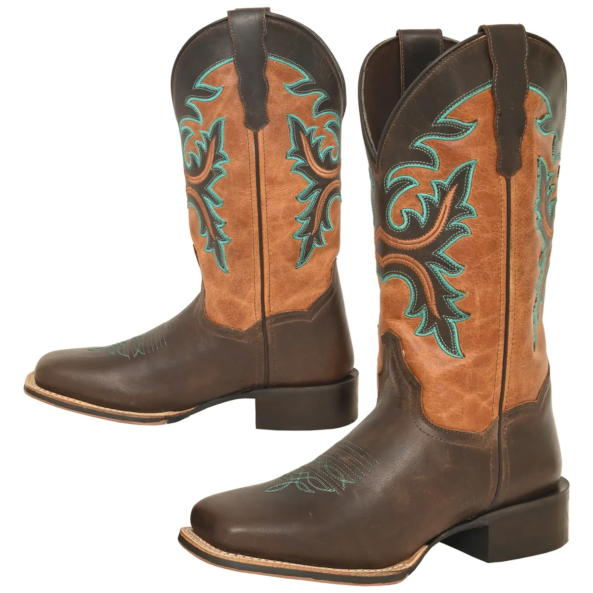 Womens Cowgirl Boot-Broad Square Toe — 1974-30L-GR