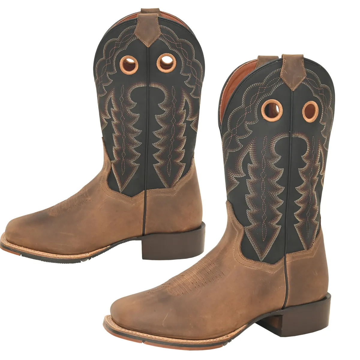 Mens Cowboy Boot - Broad Square Toe — 1986-30M-GT