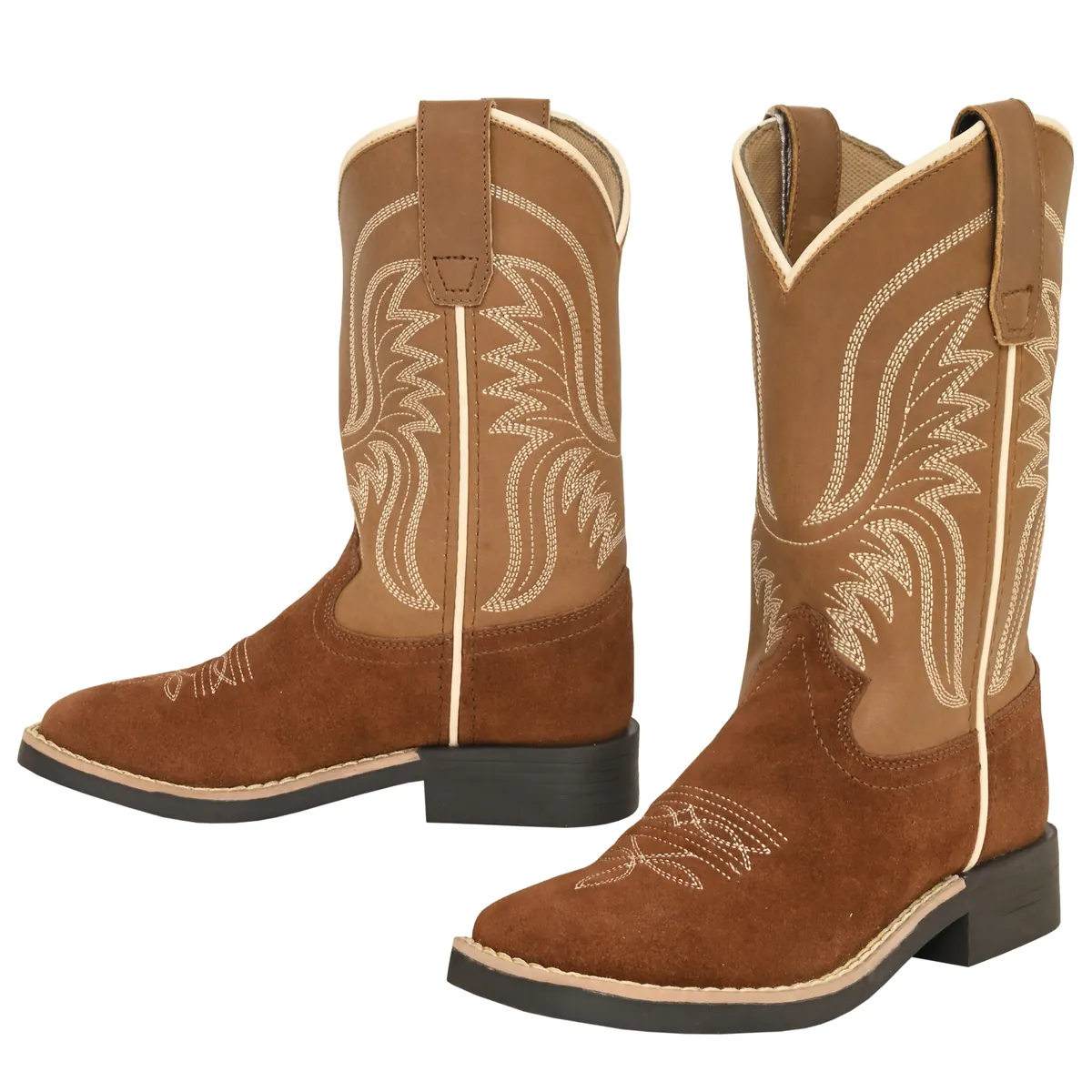 Kids Cowboy Boots - Broad Square Toe — 1428-30K-CTR