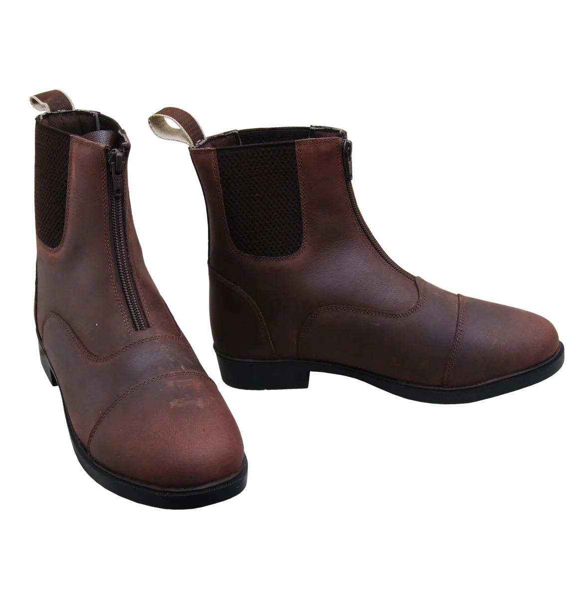 Front zipper ankle-length riding boot — 358A-FZ-C