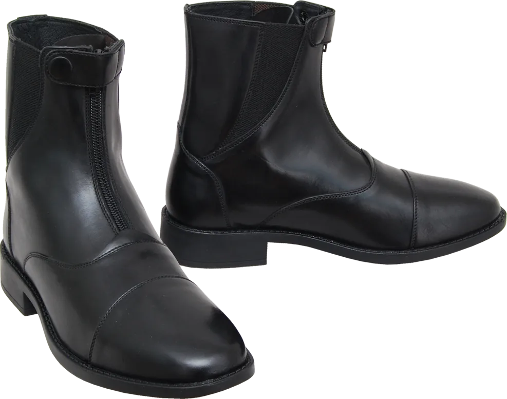 Jodhpur ankle rider boots with front zip closure — 573-FZ-C